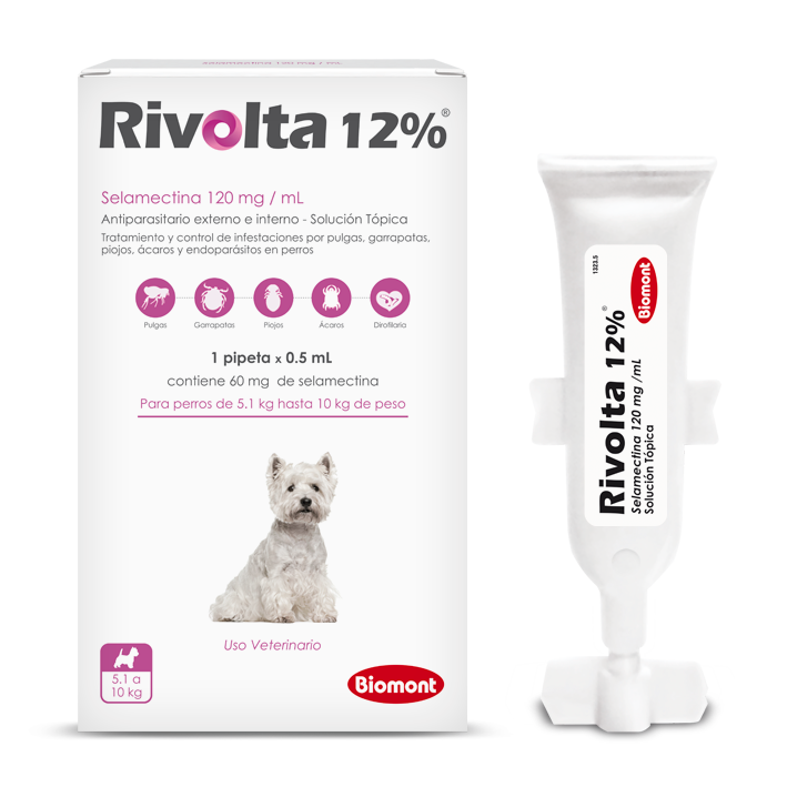 Pipeta Rivolta 12% Caninos de 5.1 a 10kg (morada)