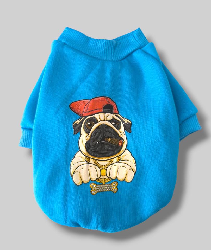 Abrigo estampado Pug 10408