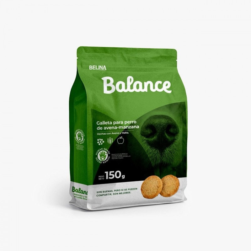 Galletas Balance de avena y manzana 150g (Ingredientes grado humano)